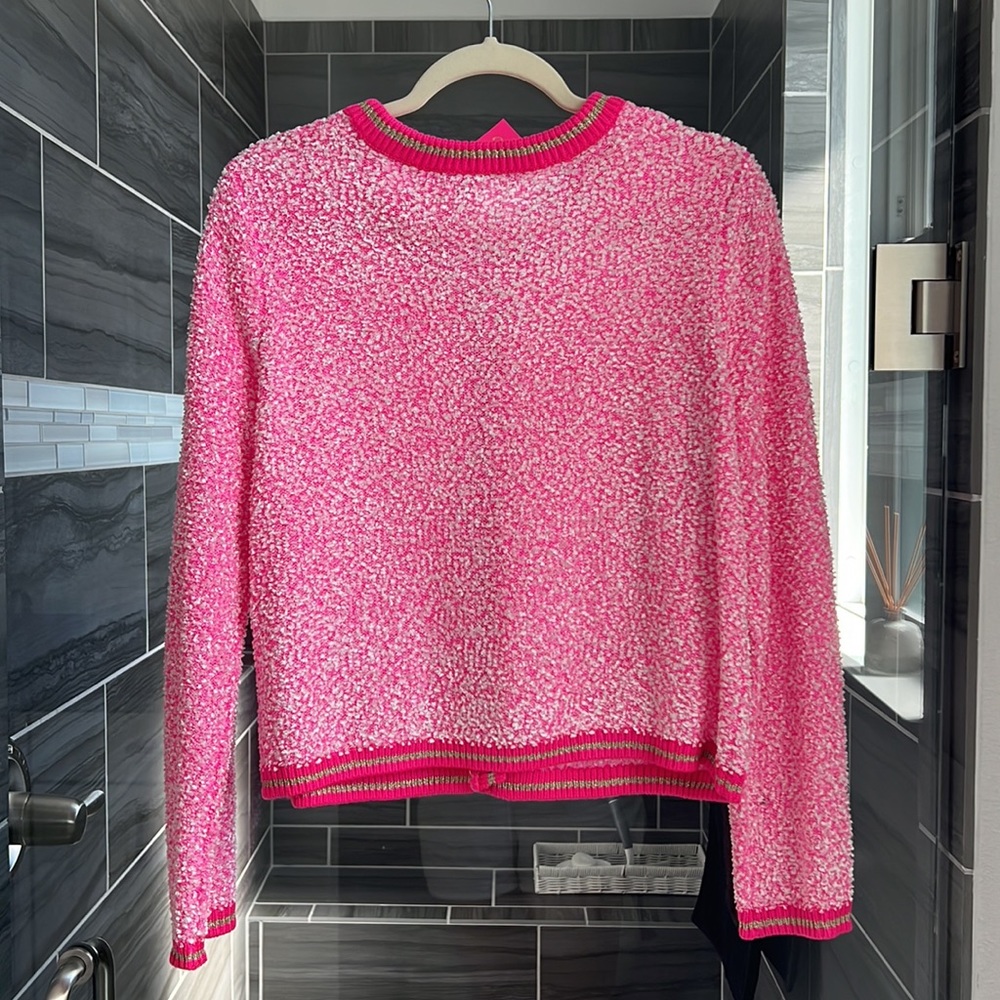 Women's Pink Tweed Jacket - Picture 5 of 8